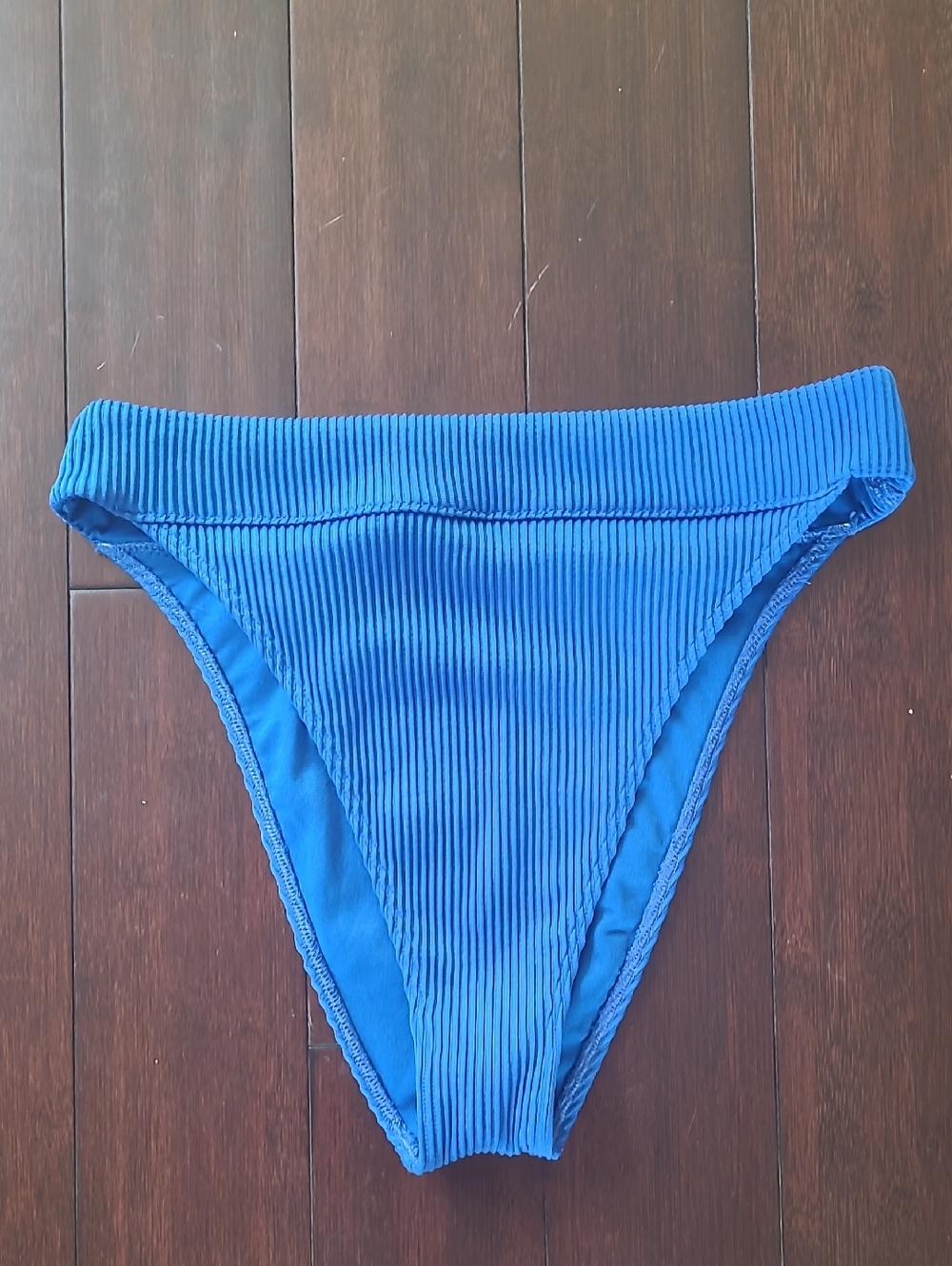 Hollister Swim Ribbed Bikini Bottom - Bright Blue